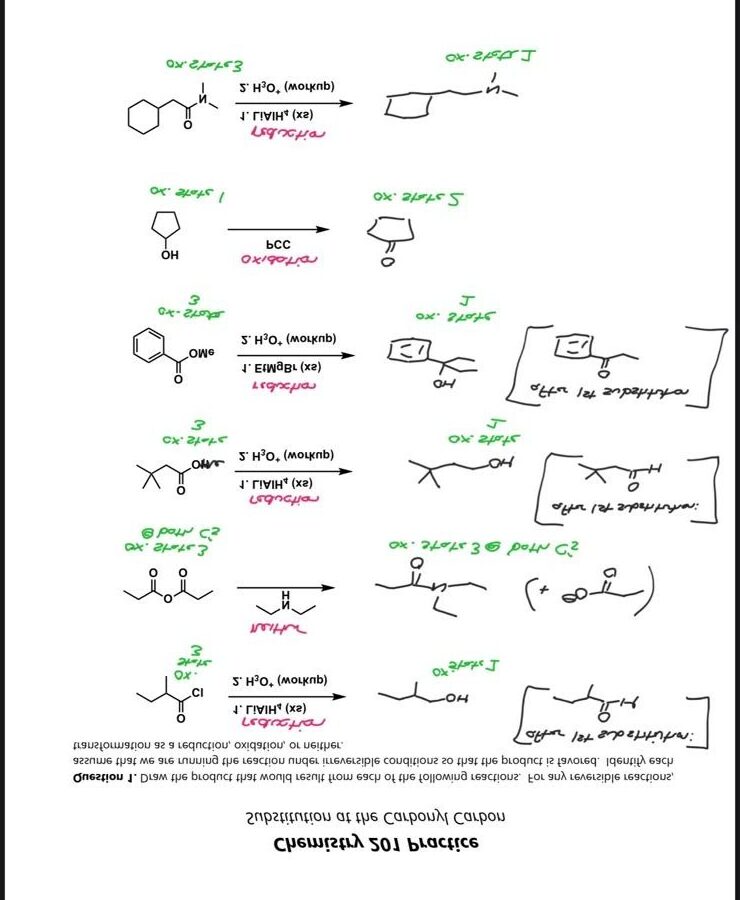 Advanced Synthesis for Chemistry Majors